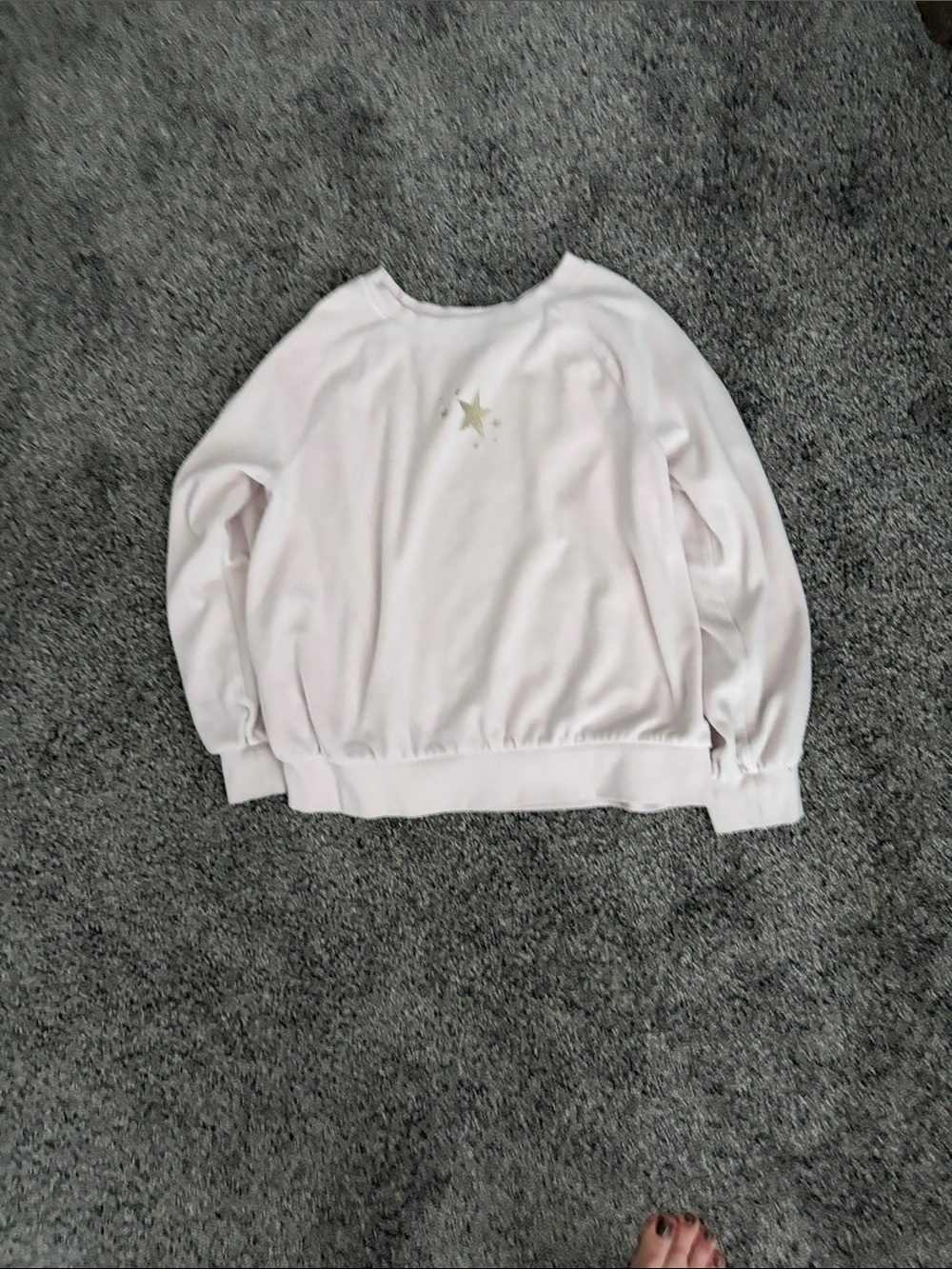 Cat & Jack Light Pink Pullover Sweatshirt with Gold Star
